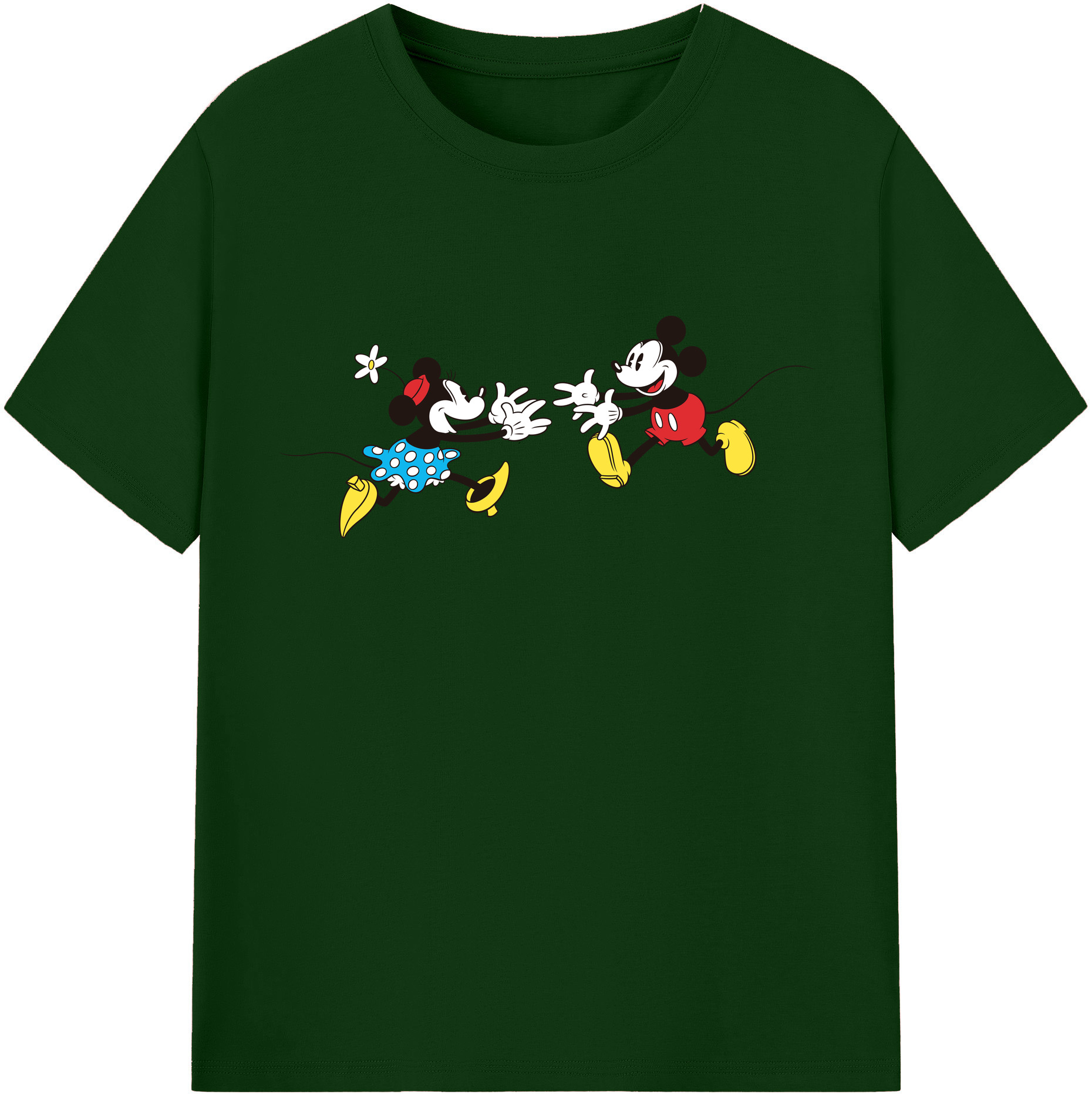 （画像用） ミッキーマウス Mickey Mouse 綿100％半袖Tシャツ（フロントプリント）
